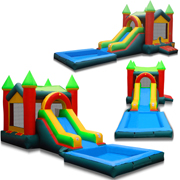 inflatable water slide bounce house combo